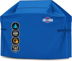 Grill Cover by Grillman, Blue, 64 Inch, BBQ Outdoor Grill Covers, Charcoal & Gas Grills, Waterproof, Rip-Proof, Weather-Resistant, Anti-UV, Barbecue Cover for Weber, Genesis, Charbroil, Nexgrill, etc
