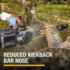 Caterpillar DG631 60V Brushless 18” Chainsaw, Battery Chainsaw with Chain Brake for Safety, Electric Chainsaw Cordless with Tool-Free Chain Tensioning – Battery & Charger Included