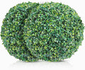 DRAY Premium 20.87" Faux Boxwood Balls – Set of 2 Artificial Topiary Spheres for Outdoor & Indoor Use – Realistic, UV-Resistant, Weatherproof Decorative Greenery – Check Measurements