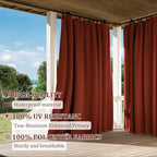 Gazebo Universal Replacement Privacy Curtain,12'×16' Gazebo Outdoor Waterproof Curtains, 4-Panels Sidewall Curtains with Double Zipper for Patio Canopy, Garden and Backyard (Curtain Only)