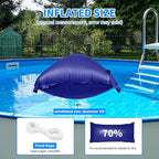 2 Pack Pool Pillow for for Above Ground Pools, 4x8 Ft Pool Air Pillow for Closing Winter Pool Winterizing Kit for Ground Pool, 0.5mm PVC Material, 2X 16.5Ft Rope (Blue)