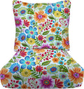 RSH DECOR: Deep Seating Cushion with Pillow Back | 25” x 25” Seat | Water and Fade-Resistant Spun Fabric | Outdoor Chair Cushion Set for Patio Furniture | Gregoire Fresco