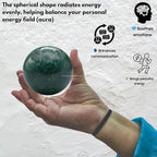 Amazing Gemstone Moss Agate Crystal Ball with Stand - 2" Inches Crystal Sphere Meditation Balls for Witchcraft and Decorative Balls
