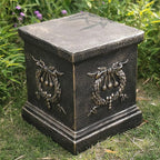 Garden Ear of Wheat Pedestal Statue Outdoor Base Decorative Sculpture Garden Flower Pot Side Table Yard Patio Deck Home Hallway Sculpture