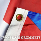Cuban Cuba Flag 3x5 Outdoor Double Sided- 3Ply 240D 4 Rows Stitched- Large 3x5 Cuban Flag For Wall- UV Fade Resistant With Canvas Header & 2 Brass Grommets