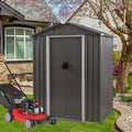 Vongrasig 5 x 3 FT Outdoor Storage Shed, Metal Shed Small Garden Tool Storage Shed with Window and Lockable Door for Outside Backyard Patio Lawn (Grey)