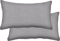 Honeycomb Outdoor Lumbar Toss Pillow Set, 20" W x 12" L, Heathered Solid Grey Outdoor Pillows