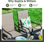 Sophia & William Patio Dining Chairs Patio Swivel Chairs 6 Pieces Quick Dry Textilene Patio Chairs Outdoor Furniture Support 300lbs for Lawn Garden Backyard Weather Resistant