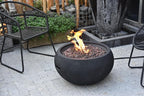 AMS Fireplace | Modeno | York | Firepit Table | Cover and Lava Rocks Included | (Fuel: Liquid Propane - Black)