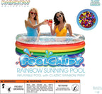 Poolcandy Inflatable Sunning Pools for up to 3 Adults (Rainbow Collection Sunning Pool Multicolor Glitter)