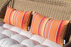 RSH DECOR: Sunbrella Pillow Covers Set of 4 | Covers Only - 20" x 12" | Outdoor Lumbar Pillow Covers Crafted with Sunbrella Performance Fabric | Dolce Mango