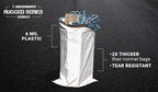Sandbaggy Large Sandbags - Size: 25" x 40" - Thick Heavy Duty Contractor Bags, Heavy Duty Garbage Bags, Dumpster Bag, Construction Trash Bags, 6 mil (5 Bags)