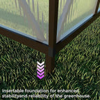 6x6 FT Greenhouse for Outdoors,Green House for Outside,Dark Gray