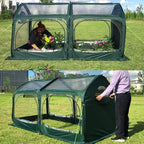 porayhut Pop Up Greenhouse Cover Flower House Mini Gardening Plant Flower Sunshine Room Room,Backyard PVC Greenhouse Cover for Cold Frost Protector Gardening Plants (Tunnel Grennhouse)