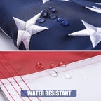 1x1.5 Ft American Flag - Outdoor Heavy Duty Durable 210D Oxford Polyester US Flag with Embroidered Stars & Brass Grommets