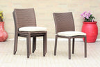Amazonia Jefferson 9-Piece Patio Extendable Dining Table Set | Brown Wicker Chairs with Cushion | Ideal for Outdoors and Indoors