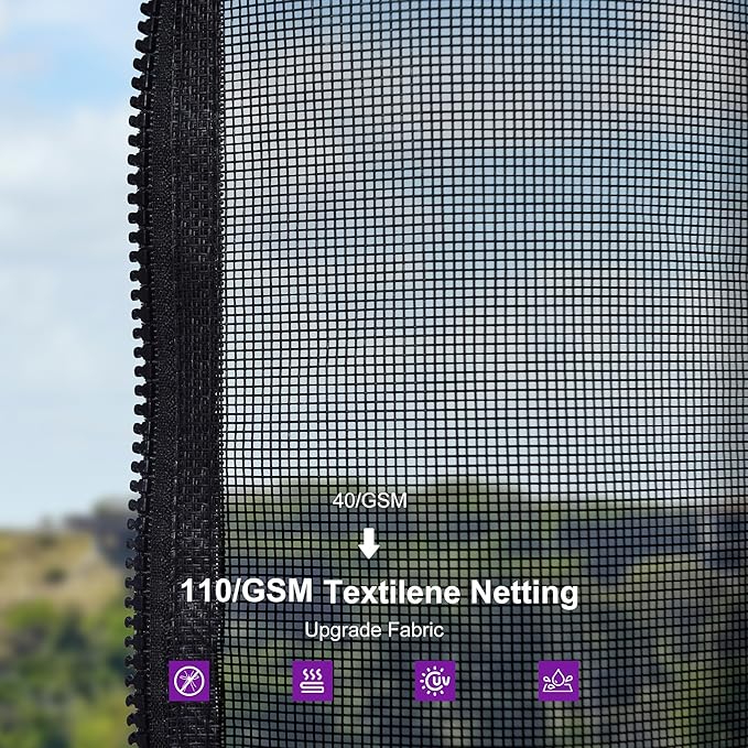 PURPLE LEAF 10'x10' Hardtop Gazebo with Lights Aluminum Double Roof Galvanized Steel Outdoor Patio Gazebo with Included Netting and Curtains for Backyard Garden Grey