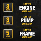 DeWalt DXPW3425E-S 3400 PSI Gas Pressure Washer, 2.5 GPM Axial Cam Pump, 208cc Recoil with Electric Start Engine, Spray Gun and Wand, 5 QC Nozzles, 5/16-in. x 25-ft. Hose, 49-State