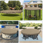 ECOOPTS 17 ft Round Pool Cover for Above Ground Pools, Swimming Pool Cover Protector Winter Safety Cover (Sand)