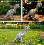 Dinosaur Garden Statue Outdoor Decoration - Weather Resistant Resin Dinosaur Sculpture, Hand-Painted Retro Design, Perfect for courtyards, porches, Fish Tanks