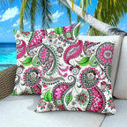 Outdoor Pillows Set of 2, 18''×18''Waterproof Throw Pillow for Patio Furniture, Feathers and Down Filled Outside Decorative Pillows Inserts for Garden, Porch Swing, Couch and Sofa