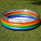 Poolcandy Inflatable Sunning Pools for up to 3 Adults (Rainbow Collection Sunning Pool Multicolor Glitter)