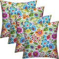 RSH DECOR: Square Throw Pillows Set of 4 | 20” x 20” | All-Weather Spun Fabric | Water and Fade-Resistant | Outdoor Accent Pillows for Patio Furniture | Gregoire Fresco