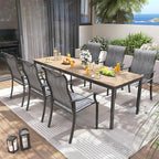 UDPATIO Outdoor Dining Chairs Set of 4, High Back Wide Seat Patio Furniture Chairs with All Weather Breathable Textilene, for Lawn Garden Backyard, Dark Grey