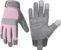 HANDLANDY Women Safety Work Gloves Utility Touch Screen Working Grip Glove for Yardwork Gardening Breathable Mechanic Gloves