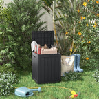 28 Gallon Outdoor Storage Box – Resin Deck Box with Lockable Lid, Waterproof Patio Furniture Storage for Tools, Garden & Yard Organization