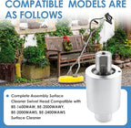 Replacement Rotary Swivel Head for 85.790.004 16 in, 18 in, 20 in, 24 in BE Whirl-A-Way Surface Cleaner, 4000 PSI