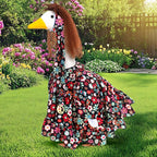 Outus Halloween Hippie Goose Outfits Funny Hippie Outfit for Porch Goose 23 Inch Holiday Lawn 70s Geese Cloth for Halloween Vintage 70s Parties Yard Garden Outdoor Decor
