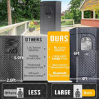 XL Portable Sauna Box, 4L Steamer Portable Steam Sauna for Home, Personal Sauna with Big Sauna Chair, Remote Control, Gray, 1400W