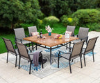 Sophia & William Outdoor Chairs Set of 8, Patio Chairs with Breathable Textilene Fabric and Heavy-Duty Iron Frame, Perfect for Lawn Garden Backyard Deck 350 lbs Capacity