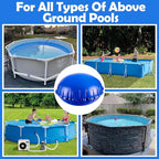 Sfcddtlg 2 Pcs Pool Air Pillows for Above Ground Pools- 4 x 4 Ft Round Winter Pool Cover Pillow- Ice Equalizer Air Pillow- Swimming Pool Winterizing Closing Pillow with Ropes for Support Pool Covers