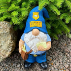 Mood Lab Garden Gnome - Funny Postman Gnome Figurine - 9.25 Inch Tall Lawn Statue - for Outdoor or House Decor