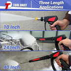 Tool Daily Pressure Washer Gun with 3/8" Swivel Quick Connect, Stainless Steel Internal Valve, Power Washer Extension Wand Replacement, M22-14mm, 5 Nozzle Tips with Holder, 5800 PSI
