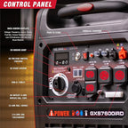 A-iPower 7600-Watt Dual Fuel Inverter Generator Remote Start, Power Supplies with 322cc OHV Engine, CO Sencsor, Gas and Propane Powered, for Backup Home Use, Tailgating, RV, Power Outages(GXS7600iRD)
