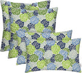 RSH DECOR: Lumbar & Square Throw Pillows Set of 4 | 20" x 12" & 17" x 17" | All-Weather Spun Fabric | Water and Fade-Resistant | Outdoor Accent Pillows for Patio Furniture | Livi Courtyard Floral