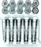 Replaces Shear Pins and Nuts for Ariens 532005 53200500 510016 51001600 Snow throwers(10 Pack)