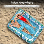 JAMBO XXL Inflatable Tanning Pool Lounger Float, 80 x 56 Sun Tanning Pool Float with Pillow Water Lounge Raft Pool Floatie for Adults Tanning Raft Pool Tub Water Tanning Bed Kiddie Pool Tanning Floats