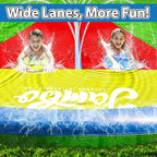 JAMBO 40Ft 3XL Mega Slip Splash and Slide and 2 Bodyboards, Heavy Duty Water with Inflatable Crash Pad, Slide Splash Mat Outdoor Water Sprinkler Splash Mat n Backyard Water Toys
