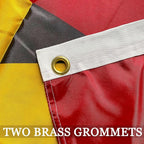 Big Maryland State Flag 3x5 Outdoor Double Sided- 3Ply 240D 4 Rows Stitched- MD State Flag- UV Fade Resistant With Canvas Header & 2 Brass Grommets