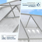 6'X11' Aluminum-Framed Polycarbonate Greenhouse, Heavy Duty Polycarbonate Greenhouse with Quick Setup Structure and Roof Vent, Large Enhanced Aluminum Greenhouses Kit for Outdoors