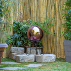 Alpine Corporation 10" Diameter Indoor Outdoor Glass Gazing Globe Garden Decor, Purple