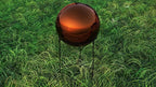 Lulu Decor, Dark Copper Stainless Steel Gazing Mirror Ball Size 12 with Stand