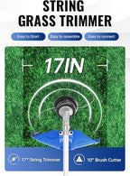 Wild Badger Power 2-in-1 Yard Care System, 31cc, 4-Cycle Gas Engine Straight Shaft Multi-Tool with Brush Cutter, String Grass Trimmer and Shoulder Harness