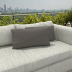 Covers & All Sunbrellla Outdoor Pillows for Patio Furniture, UV Fade Resistant & Waterproof Outdoor Sunbrella Lumbar Pillows, Set of 2 Inserts & Covers for Patios, Decks and Porches, Spectrum Graphite