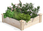 Greenes Fence Original Pine Raised Garden Bed, 2' x 2' x 7" - Made in USA with American Pine