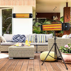 Paraheeter Electric Outdoor Heater, Infrared Patio Heater for Outdoor/Indoor Use, Wall Mounted/Ceiling/Tripod Infrared Heater Outdoor, 1500W Electric Patio Heater, CSA certificate.